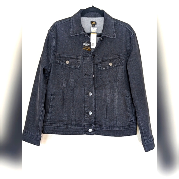 LEE Denim Relaxed Fit Button Down Cotton Blend & Spandex Jacket - Picture 11 of 15